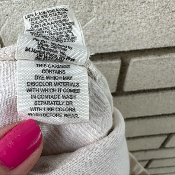 Free People White Run Away Slouch Button Raw Shorts Size 24 - Picture 7 of 9